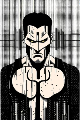 punisher sku;; in the style of Hiroshi Nagai