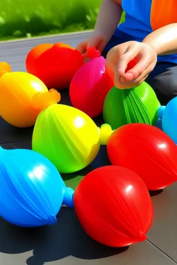 Chili fill water balloons