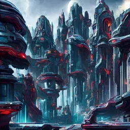 Deep Colour Sci-fi architecture, high detail, highly intricate