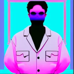 Vaporwave adult male