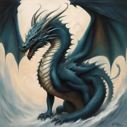 A dragon, style of Karol Bak