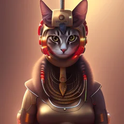 Gato egípcio cyberpunk