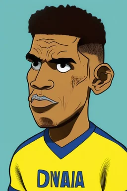 Luis Diaz Colombian football player ,cartoon 2d