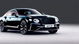 Black Luxury Bentley Continental Cullinan , Photorealistic, 4K, Ultra Detailed, Front Quarter View