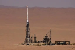 oil rig in the desert