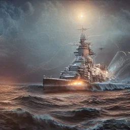 Insanely detailed photograph of an “artitcture plans of a battleship on ocean ” with intricate waves, intricate embroidered band of stars, hyperdetailed painting by Ismail Inceoglu Huang Guangjian and Dan Witz CGSociety ZBrush Central fantasy art album cover art,8K, hdr, romantic, mysterious, ominous, flowers, jewelry, steam,oil,cafe,street vendor,steamship,D&D