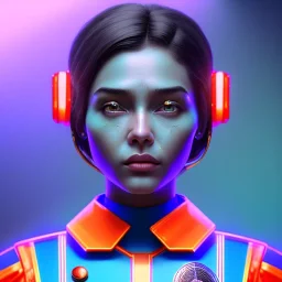 waitress cyber man, indian, rounded face, blue short hair, striped shirt, vibrant color, highly detailed, art stations, concept art, smooth, unreal engine 5, god rays, ray tracing, RTX, lumen lighting, ultra detail, volumetric lighting, 3d, finely drawn, high definition, high resolution.