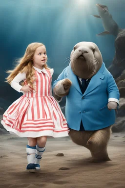 Alice and her friend the walrus running for president. It is a small campaign, but hey a girl has to start somewhere right?