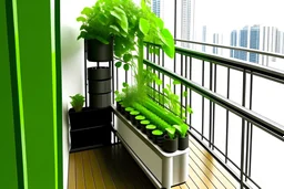 Small hydroponic design at balcony