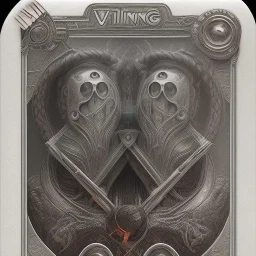 A viking and his wive playing cards, hr giger, scary, steam punk, realistic, made in octane, cinematic, ultra-realistic, extremely detailed octane rendering, 8K, VRAY Super Real ar 2:3, dof photorealistic futuristic 50mm lens hard lighting dark gray tintype photograph, realistic lighting, sepia color