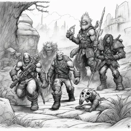 [illustration by Kevin Eastman and Peter Laird] Into the Radlands concept art Mutants