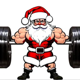 Strong santa illustration