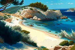 landscape, Greece, detailed, beach