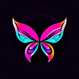 symetry!!, butterfly!!, logo, NFT, curves, lines, simple, gradient, creative