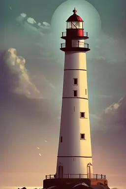 Lighthouse in a mystic steampunk world