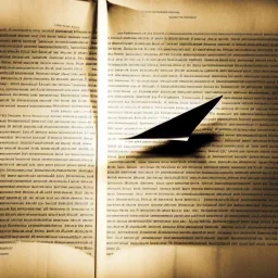 Un avion en papier discutant avec un livre.