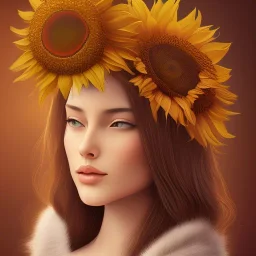 fantasy sunflower crown queen throne