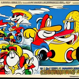 Wacky race cartoon by Carl Barks