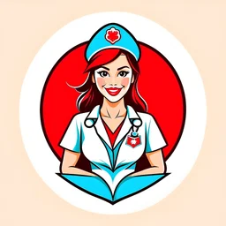 create a logo with a sexy nurse