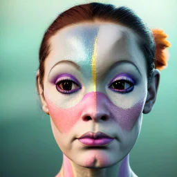 PHOTOREALISTIC PORTRAIT OF A GIRL of Cirque dU soleil, WALKING ON THE SHORE AT THE MOONLIGHT, AND EMBRACING PINK YELLOW PEONIES, VIVID colors: torquoise, pale salmon, persimmon, grey-green , pale lemon yellow, greenish gold, metallic bronze. ULTRA detailed; CORRECT anatomy, FACE and eyes, HIGH RESOLUTION AND DETAILS, HIGH DEFINITION, STYLE BY RAFFAELLO, MICHELANGELO, KAROL BAK, ANDY WARHOL, Anna Dittmann