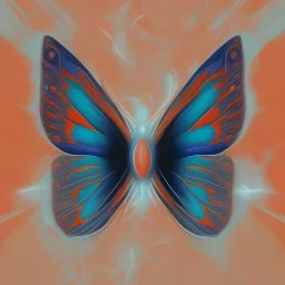  pastel colors, future art , red, orange, white,brown, butterfly