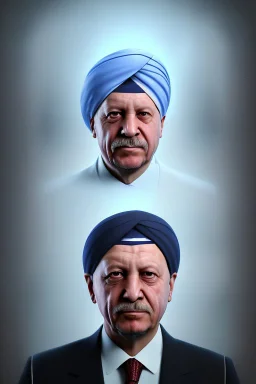 Create a panoramic 3D panel style digital Painting Turkish President Rajab Tayyip Erdogan in 1917 Reflected The character of the milkseller is embodied runabout He wears a turban and a poor costume, Ultra-wide angle Highly realistic precise details Detailed panoramic view Detailed distance Professional Quality 8K