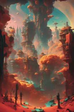 a complex and visually stunning manner, all illuminated by the interplay of vibrant lighting and shadows, reminiscent of the works of Android Jones, Beeple, and Winkelmann, resulting in an awe-inspiring display of maximalism and fantasy