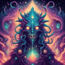 Wish Wielder in monster DMT art style