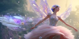 crystal subtle flower in a galactic ambiance beautiful fairy, transparent, delicate colors, in the foreground, full of details, smooth，soft light atmosphere, light effect，vaporwave colorful, concept art, smooth, extremely sharp detail, finely tuned detail, ultra high definition, 8 k, unreal engine 5, ultra sharp focus