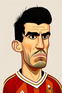 Jose Sa Portuguese football player , cartoon 2d