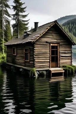 Holzhütte mit See