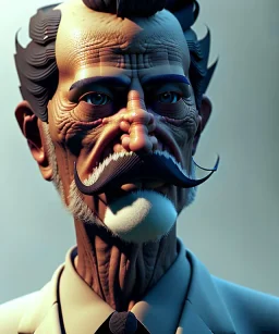 dr. Jose gregorio hernandez, thin mustache, head and shoulders portrait, 8k resolution concept art portrait by Greg Rutkowski, Unreal Engine 5 volumetric lighting