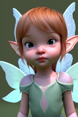 Cute 3d animation baby fairy with elf ears