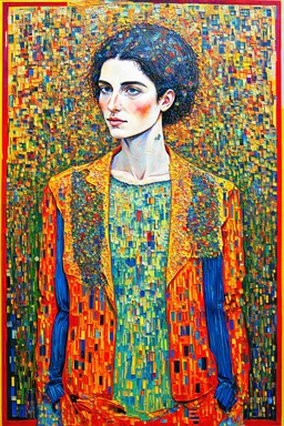 "The Bardo" is an artwork with a mashup of Klimt and a colorful blend inspired by Kandinsky