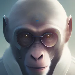 portrait male anthro monkey dressed character full body precis no blur, concept art, character sheet, nier automata, Alexander Mandradjiev cyberpunk, trending on artstation, featured on pixiv, hyper detail, cinematic composition, 8 k, detailed face