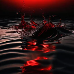 black and red water