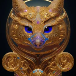 3d animal, jewel, precious stones, shiny, beautiful rich, detailed yin and yang symbol, shiny, intricate, gorgeous, ultrafine detail, hyperrealism, trending on artstation, sharp focus, intricate details, highly detailed, glowing, glitter, complementary colours