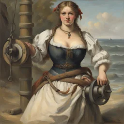 A wench with a winch