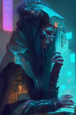Cyberpunk fortune teller