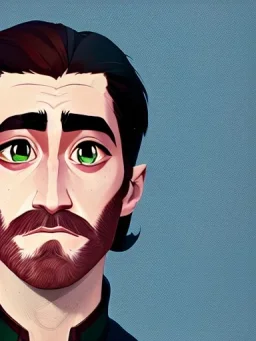 Portrait of a 30 year old strange gay wizard like Jake Gyllenhaal