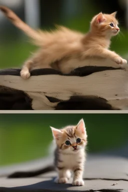 a kitten turning into a bird