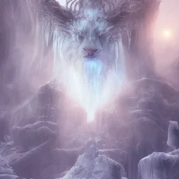 ice kingdom digital painting,a crystal - clear ice, majestic, ice fractal, Fantasy, Illustration,Character Design, magician