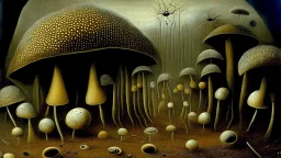 the mushrooms cover the earth, bizarre, surreal, by remedios varo