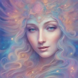 Holographic Spirit of the beautiful cheerful goddess of love
