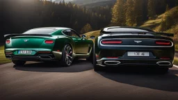 Bentley and Challenger merged ,rear view, desktop wallpaper, 4K, Cinematic