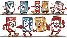 cartoon milk carton dancing