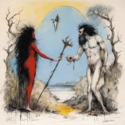 God/Deicide [art by Ralph Steadman] God/Deicide God/Deicide God/Deicide, in front of Adam and Eve