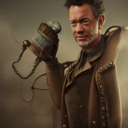 Tom Hanks steam punk character very detailed cinematic unreal engine photo realistic