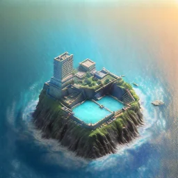 The Isometric Glass Tall Box Mini Model Little Real Island Mixed Water Fall Under Ocean Sunshine Summer Background Blue Sea, The Last Of Us / Avatar, Octane Render / ZBrush, Cinematic, IMAX Film, Nikon D750, 16K, Autostereoscopy, Anthropomorphic, Golden Ratio, Geometry, Symmetric, Depth Of Field, Highly Detailed, Ultra Realistic, Beautiful Lighting, Halfrear Lighting, Soft Light, Candoluminescence, Cast Shadow, Reflective, Glow, Translucent, Normal Map, Carbonated --testp