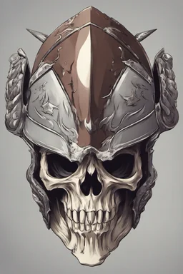 WARRIOR skull helmet, anime style, portrait